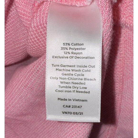 Talbots Pink TEXTURED COWLNECK PULLOVER - Petite Small - Picture 4 of 7
